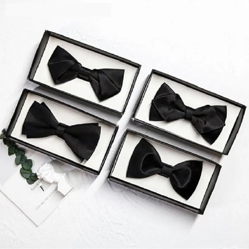 Partido do vestido de casamento Bow Tie shirt novos dos homens chegada da borboleta Bow Tie For Fashion Men Prom Party Groom Preto Gravatá