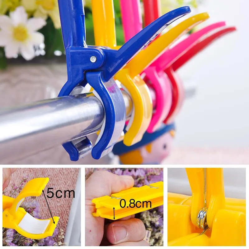 Rail POP Clips Heavy Duty, large gripper plastic advertising display sign holder price tag clothes racks supermarket clips wholesale