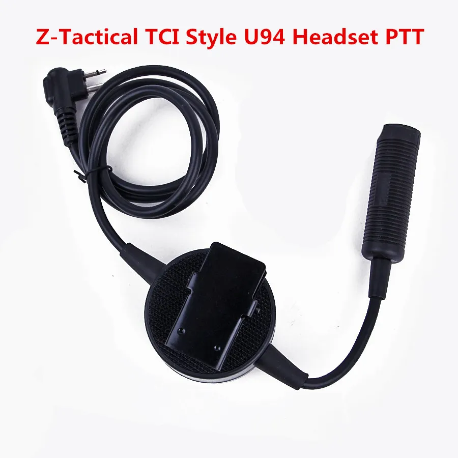 Element Z-Tactical TCI Style U94 سماعة PTT للإصدار 2-Way Pins راديو سماعة الادسنس التكتيكية سماعة Z114-Black Walkie