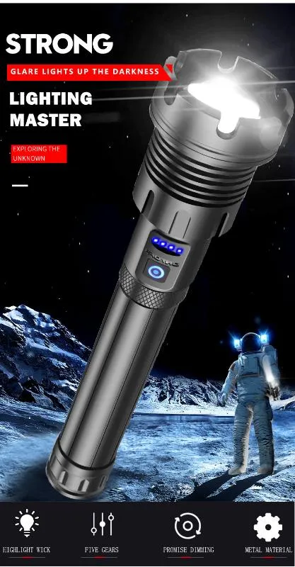 300000 LM XHP90.2 LED la plus puissante torche d'affichage à LED  Rechargeable par USB XHP90 XHP70 lampe à main 18650 lumière tactique