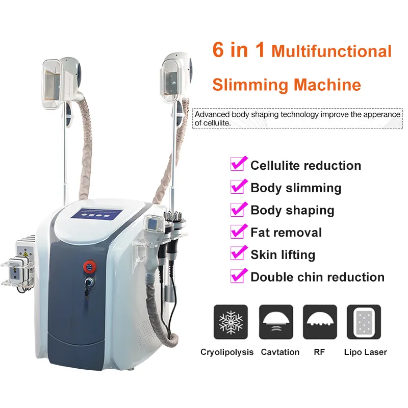 650nm Lipo lazer kavitasyon RF İçin Salon ile Fat Freeze Cryo Şekli Vakum Vücut Zayıflama Makinesi Donma Üç Kolları Cryolipolysis Yağ