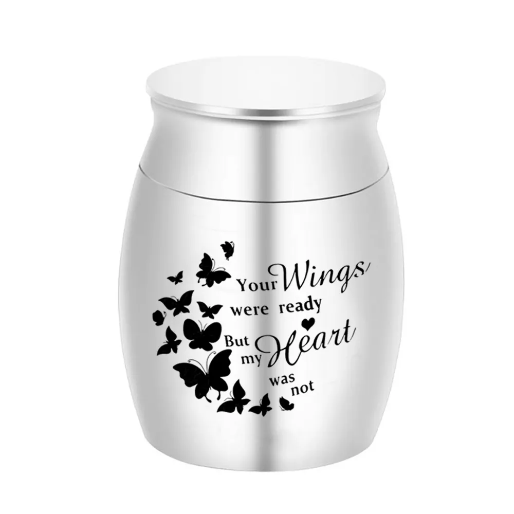 Keepsake Urns for Human/Pet Ashes Cremation Urn for Ashes Memorial Ash Holder - Your Wings were Ready My Heart was Not (142x98mm)