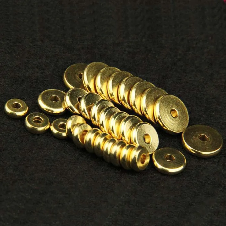 EPACTET DHL Flat Boutique Brass Plain Separator DIY XingYue King Kong Smycken Platt separat tibetansk spacer DFDWZ033 Spacers