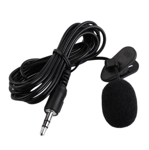 Bärbar Extern 3,5 mm Handsfree Mini Wired Collar Clip Lapel Lavalier Mikrofon för PC Laptop Lound Speaker
