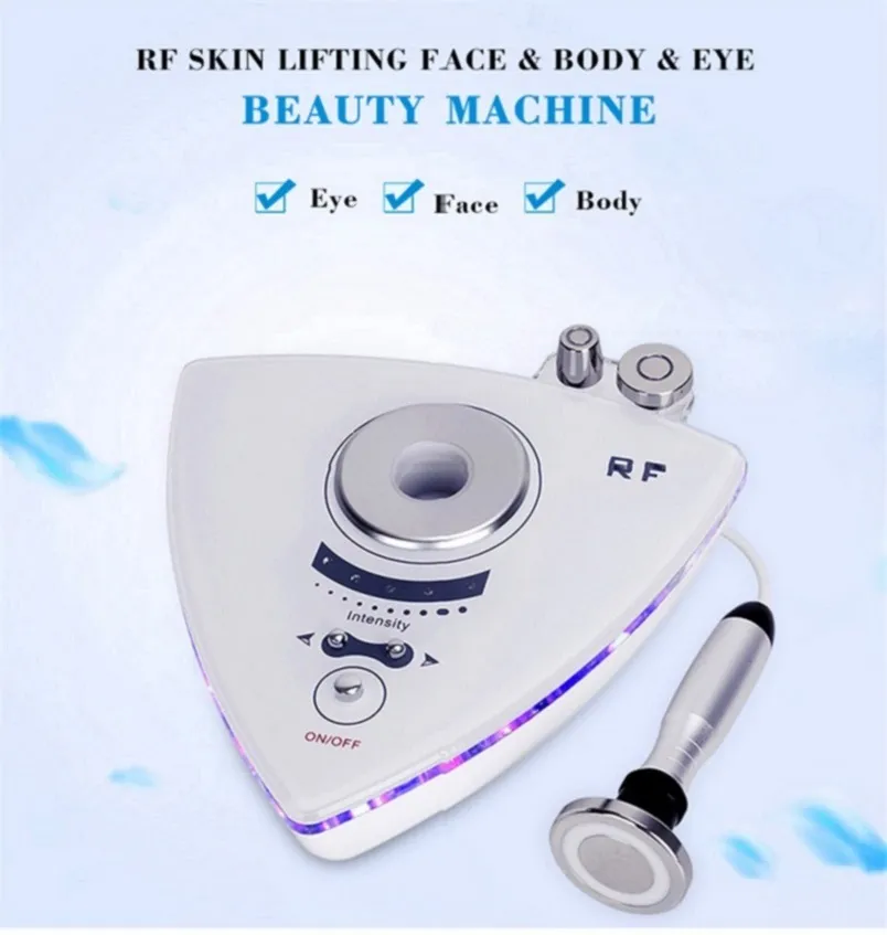 Machine faciale à radiofréquence pour le raffermissement des yeux, du cou et du visage, équipement RF à usage domestique avec 3 têtes RF pour le rajeunissement de la peau