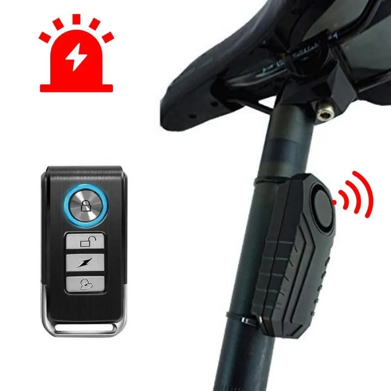 Fjärrkontroll Elektrisk cykel Säkerhet Anti-stöld vibrationssensor VARNING Larm Motorcykel Bilfordon Säkerhet Anti Lost Påminn