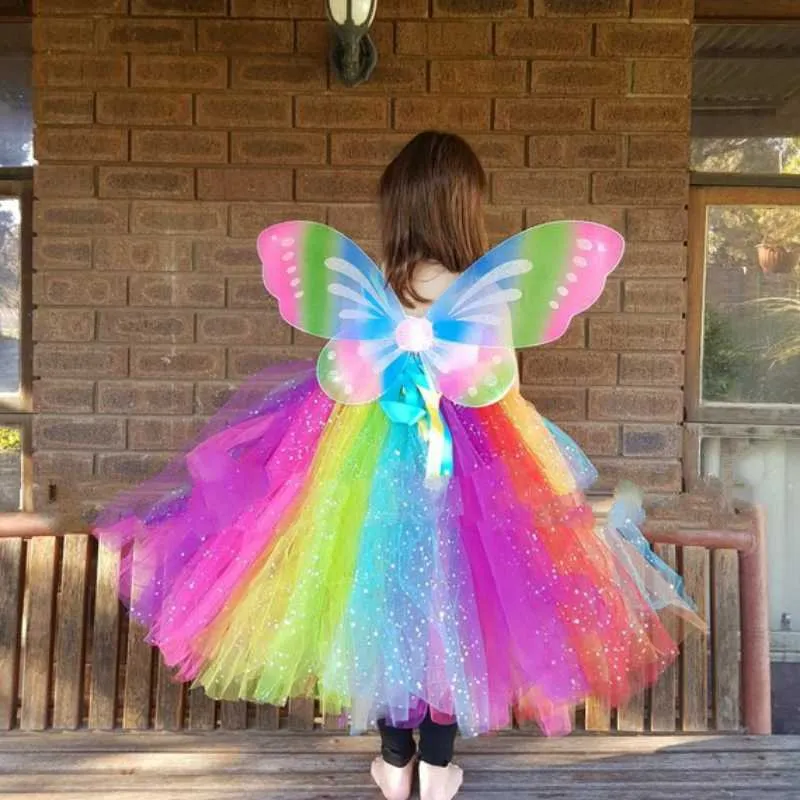 Arcobaleno Ragazze Di Scintillio Del Vestito Dal Tutu Dei Bambini Della  Scintilla Di Tulle Flower Dress Abito Di Sfera Con Abiti JvMz Costume  Dellala Della Farfalla Del Partito Dei Bambini # Da