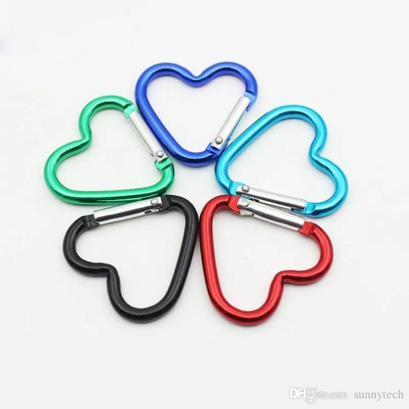 Новый Mini Heart Shaped алюминиевого сплава Блокировка Монтаж Карабин Snaphook Крючок для 40 * 44mm оптовой продажи фабрики LX272