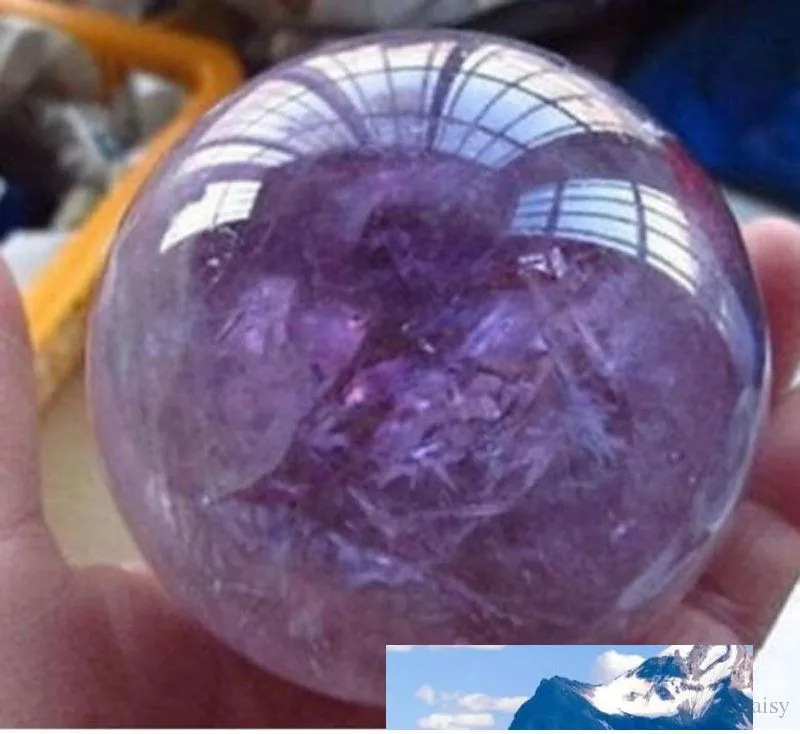 Hot Natural Pink Amethyst Quartz Stone Sphere Crystal Fluorit Ball Healing Gemstone 18mm-20mm Present till family Friends Gratis frakt