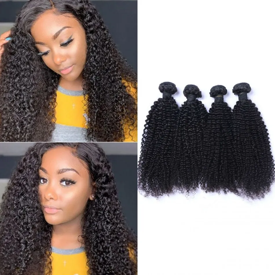 Clips in Hair Weft Human Hair Extensions Clips on Remy Hair Afro Kinky  Curly Brazilian Hair Weaving Virgin Hair Human Hair Bundles for Women 