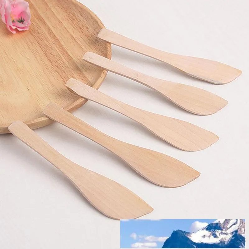 1000 stks / partij Hout Facial Masker Lepel DIY Cream Mixing Spatulas Scoop Make Cosmetic Tools Snelle verzending F571