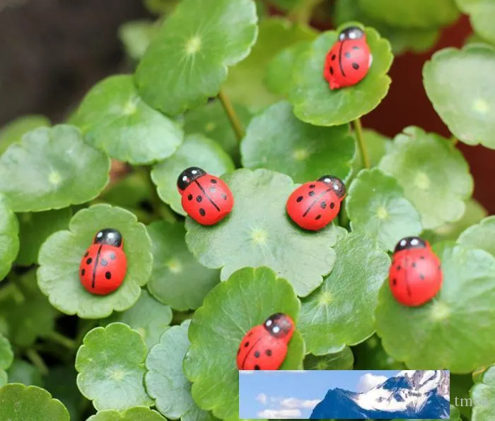 200 Mini Coccinelle Colorate In Resina - Decorazioni In Miniatura Per Casa Delle Bambole, Giardino Fatato E Bonsai