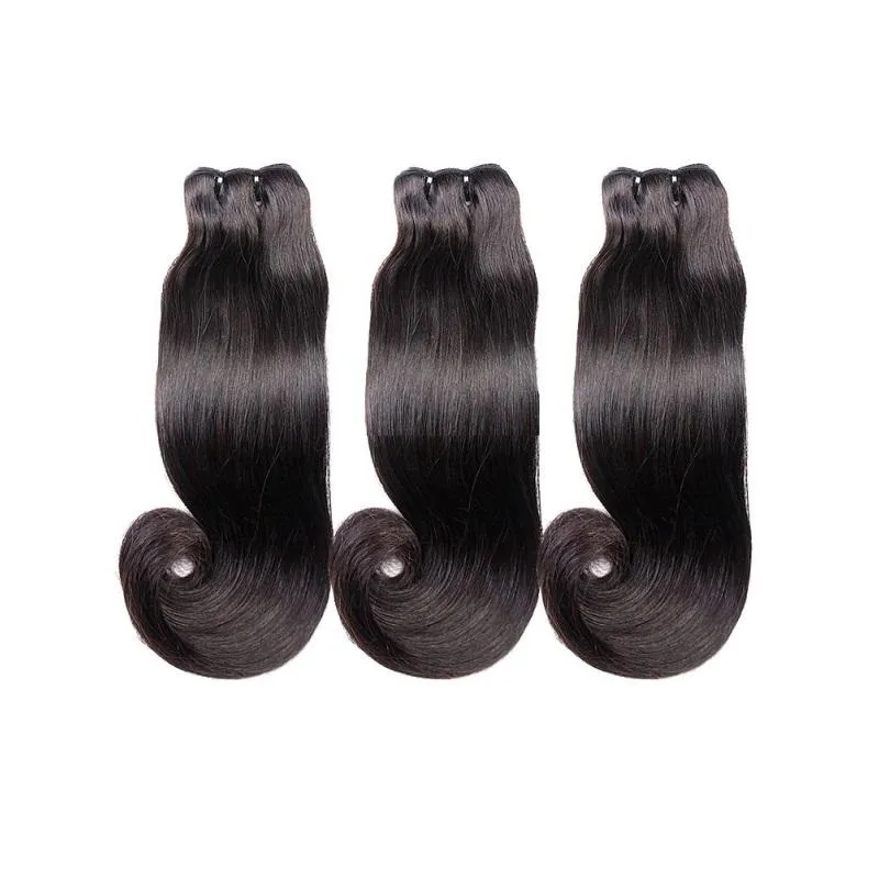 Super Double Drawn Droite non traitée RAW Vierge Vierge Remy Cheveux humains 10pcs 1000g Lot Natural Couleur Dernière période d'un donneur