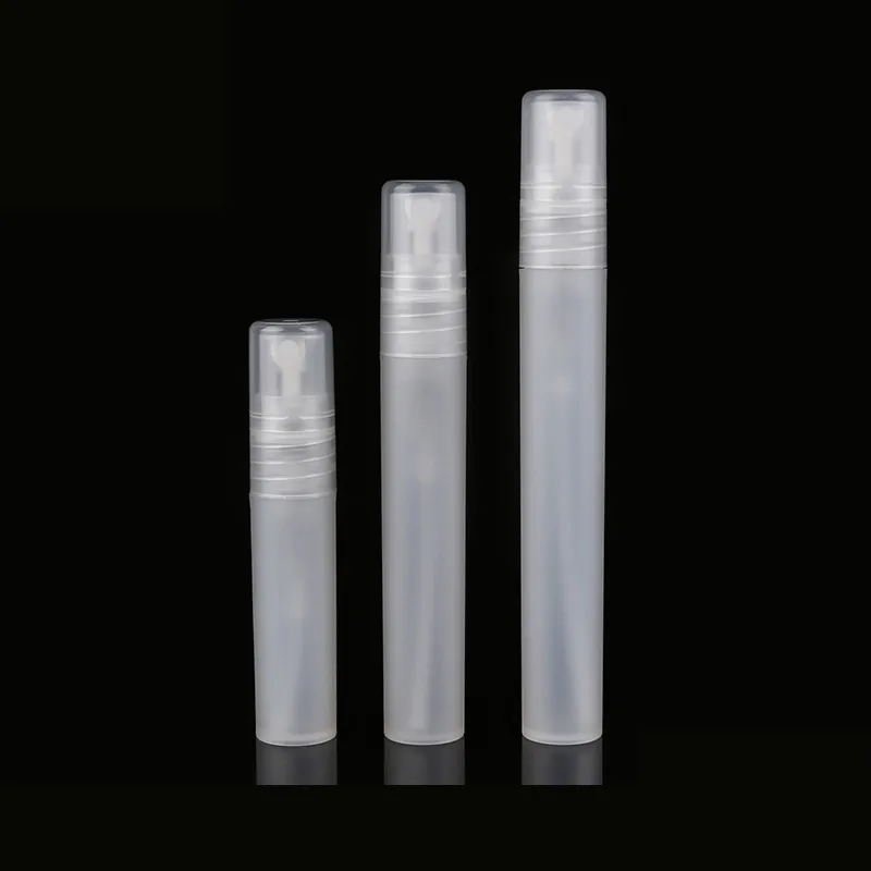 5ml 8ml 10ml Tubo di profumo per atomizzatore di plastica smerigliato Vuoto Flaconi spray per campioni di profumo opaco riutilizzabile per viaggi WB2254