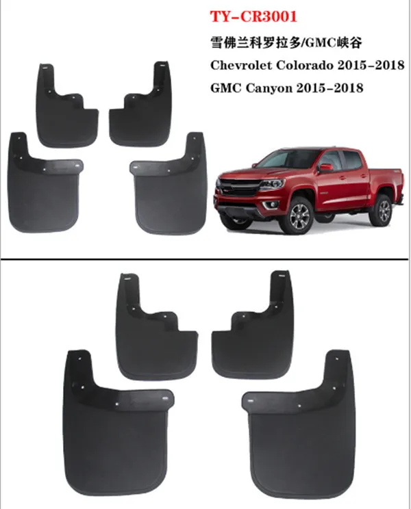 Voor Chevrolet Colorado 2015-2018 Auto Modder Flappen Splash Guards Dirt Fender Spatborden