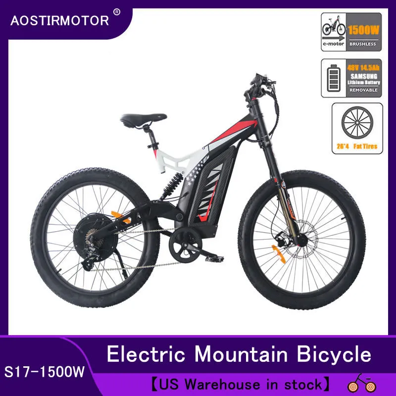 Acquistare AOSTIRMOTOR Bici Di Montagna Elettrica Fat Tire Bicicletta  Elettrica Beach Cruiser City Bike 1500W EBike 48V 14.5AH Batteria Al Litio  Economico | Consegna Veloce E Qualità | It.Dhgate