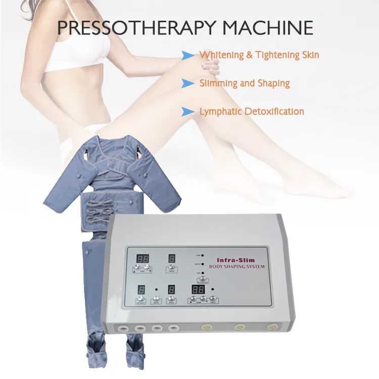 Professional factory air wave pressure far heat pressotherapy body slimming fat removal body massage lymphatic drainage machine