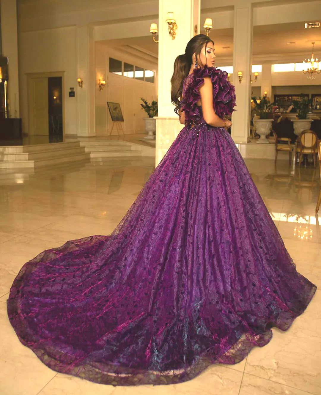 girlsgogames dress up fashion L'Agence Andie Mini Paillette Dress in Purple Sequin
