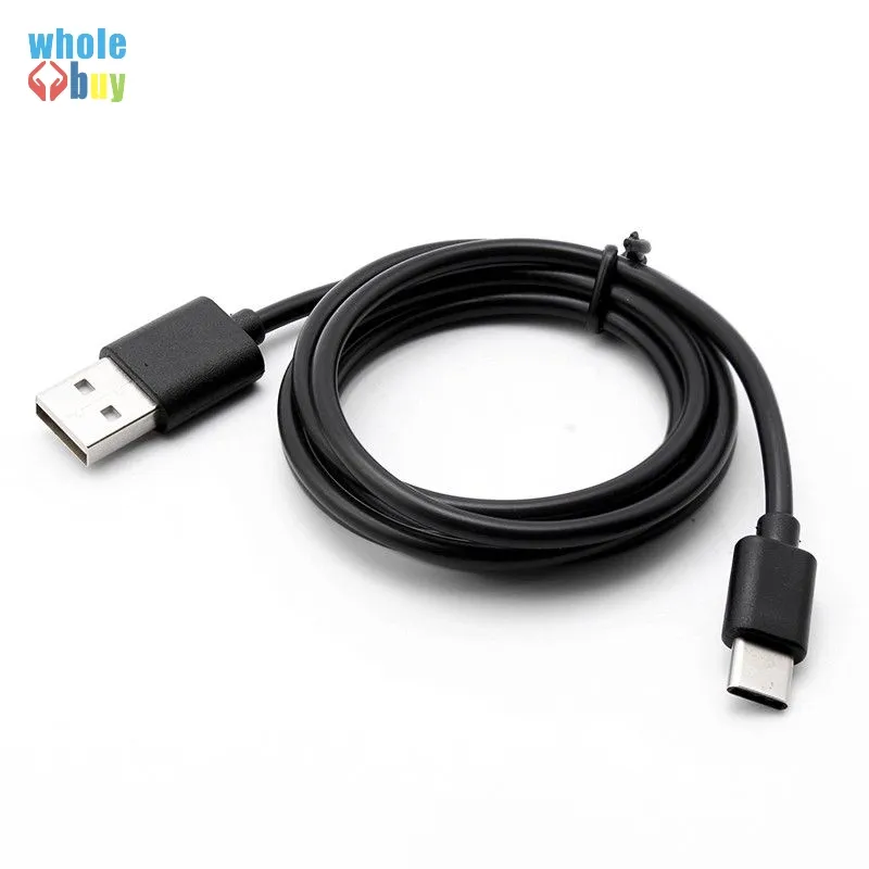 2M 2colors Noir Blanc Câble de données de moulage par injection Micro / 3.1 Type C Câble de chargeur de synchronisation de données USB pour téléphone Android