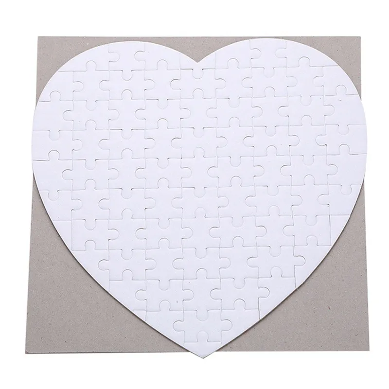 Carta a forma di cuore Sublimazione Blank Blank Materiale Materiale Stampa stampa Photo Puzzle Smooth Transfer di calore Giocattoli per bambini Bambini 2 3xm C2