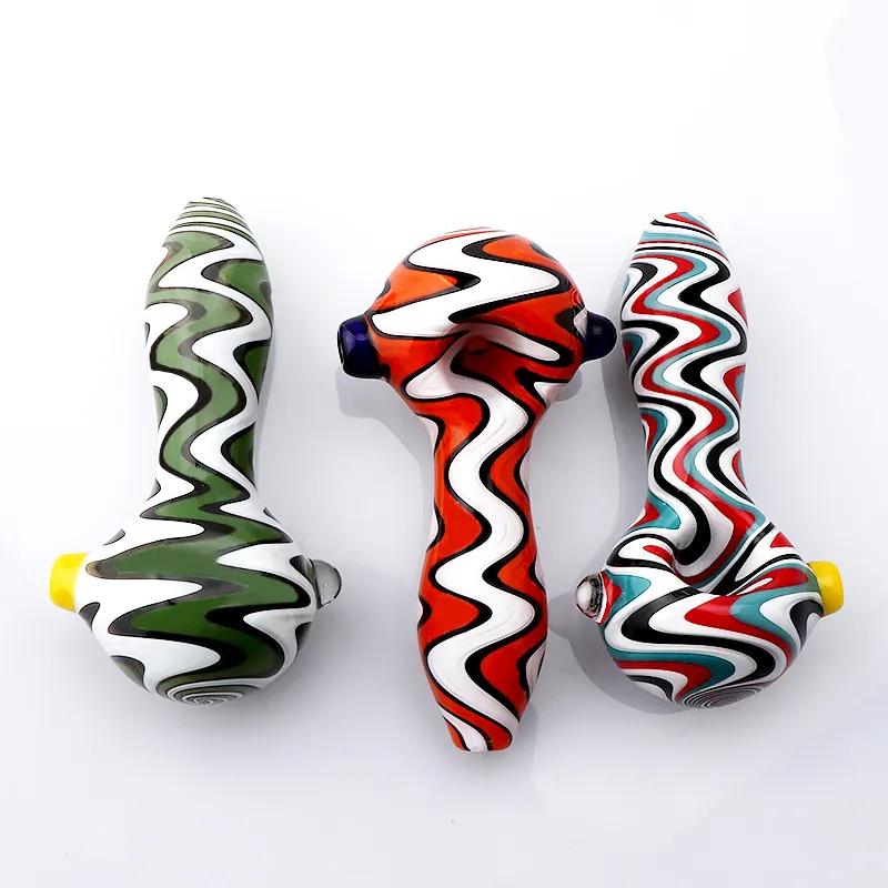 wholesale!!! Color Glass Spoon Pipe 4inch High Quality US Color Glass Smoking Pipes Heady Glass Water Pipes Hand Pipes For Oil Dab Rigs