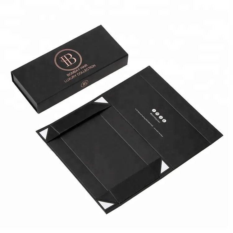 Confezione piatta in carta pieghevole con magnete personalizzato Confezione regalo magnetica di lusso con magnete