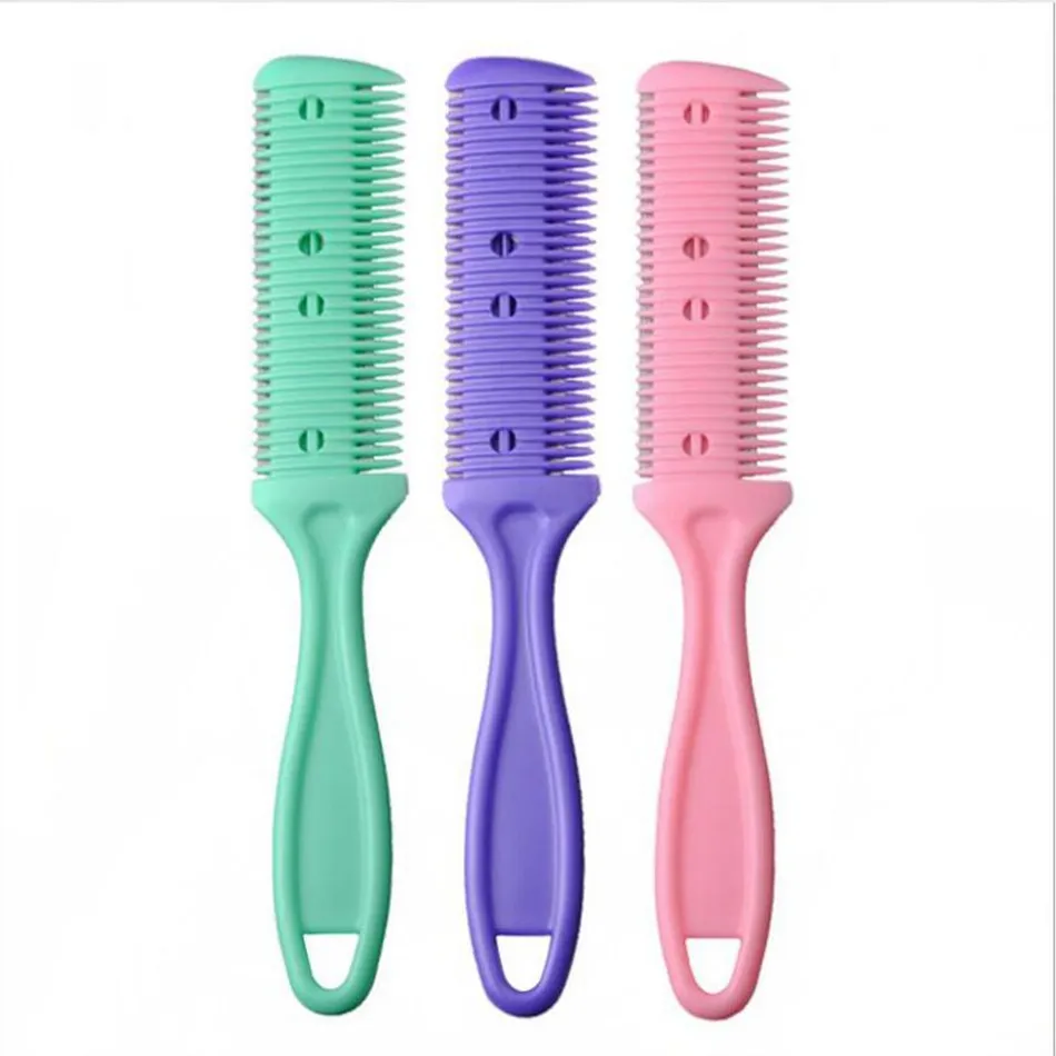 Cabelo Navalha Comb Handle Navalha de corte de cabelo Emagrecimento Comb Início DIY Trimmer com escova de cabelo Lâmina Trimmin Salon LJJP16