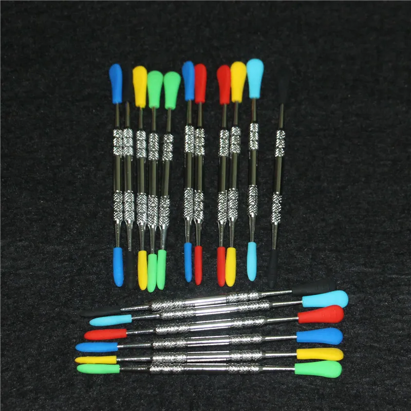 pipes à fumer cire dabbers outil ego evod atomiseur cig dab outils titane ongles herbe sèche vaporisateur stylo dabber avec pointe en silicone