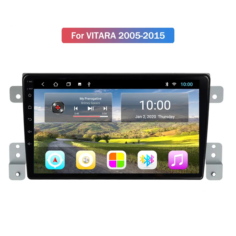 Android Car Video Radio unità principale Lettore Stereo Con Gps 2gb più 32gb Per Suzuki VITARA 2005 2006 2007 2008 2009 2010-2015