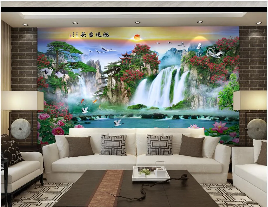 Tv Wall Porch Chinese Background Material, Decoration Wallpaper