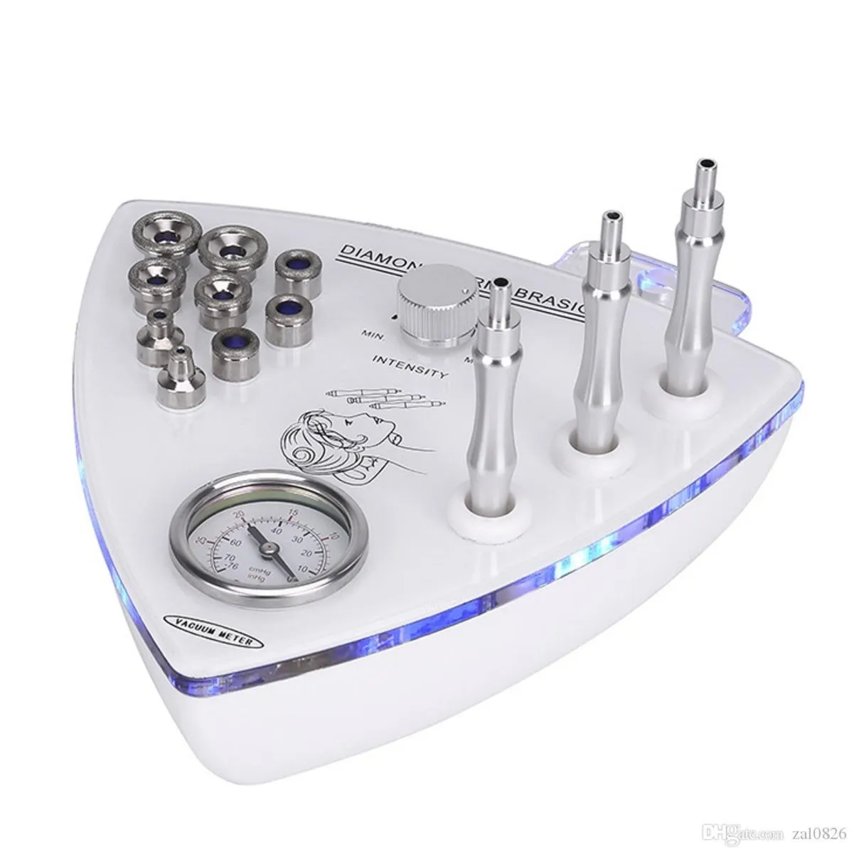 Portable Face Lifting Skin Peeling Diamond Microdermabrasion Machine With 3pcs Diamond Wands 9pcs Dermabrasion Tips