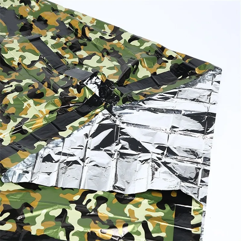 Pe Camouflage Emergency Tent Sleeping Bag Insulation Waterproof Tents Blanket Aid Sleep Bags