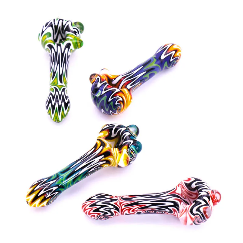 fire Hand Glass Pipes wholesale new design smoking blue green color for your selection spoon pipe