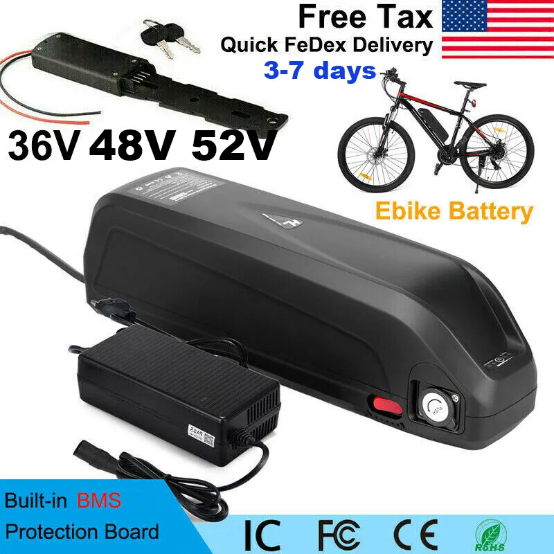 Verzending uit de VS Hailong 36v 48v 52v Ebike Batterij BBS02 BBSHD 1000W BAFANG TONGSENG 18650 Samsung 35E cel