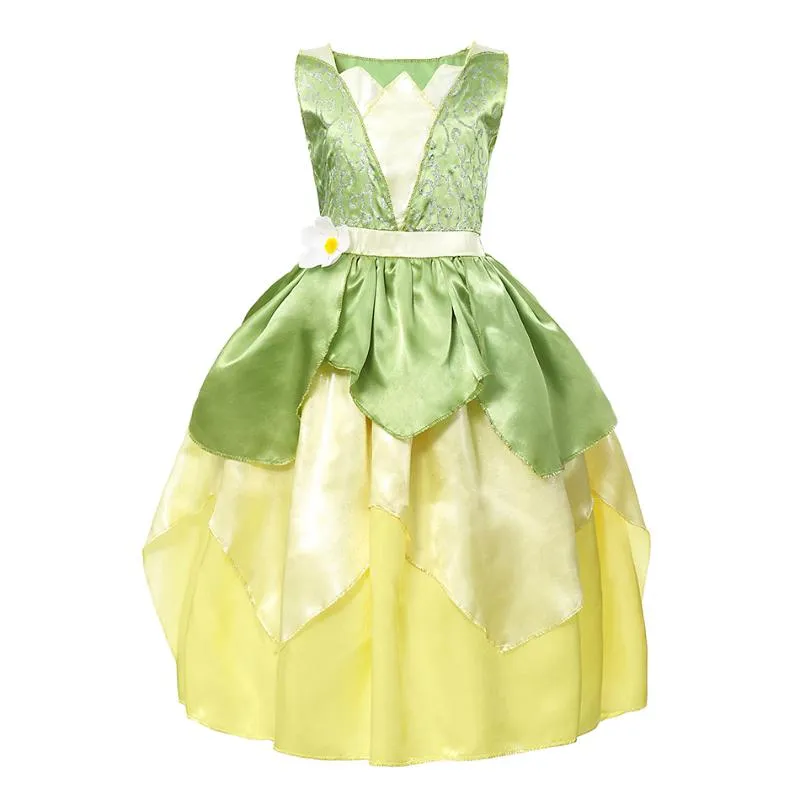 Green Princess Costume for Girls - Floral Dress Halloween Cosplay Party  Gown for Children from Dhgate Girl's Dresses - price 23.92