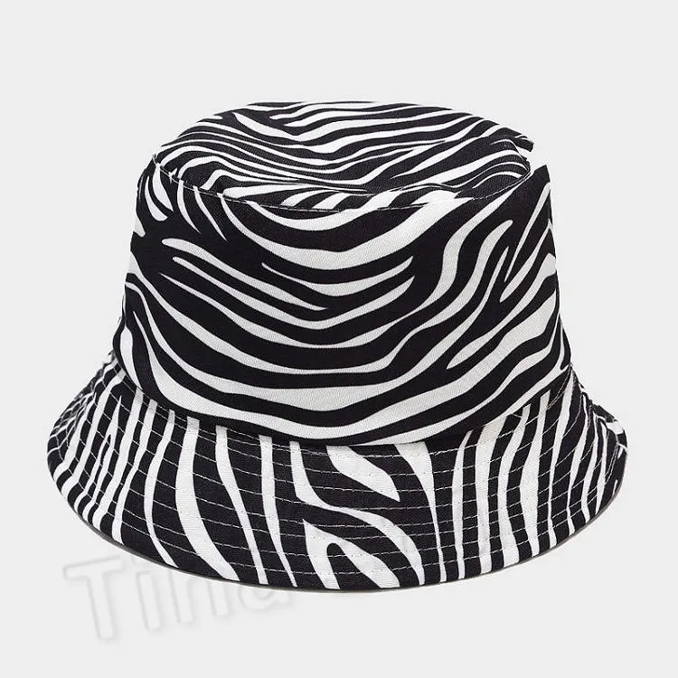 Milch Cow Print Fisherman Hat Women's Double Bucket Hat Mäns Animal Design Panda Hat Party Mössor 3 Style T2C5254