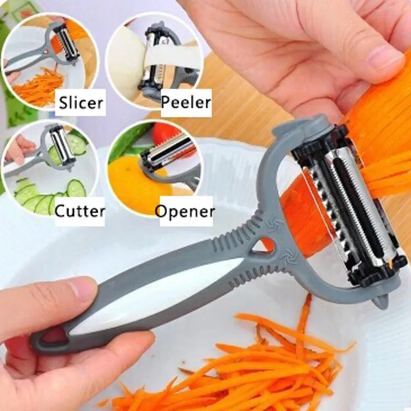 Multifunctioneel 360 graden roterende dunschiller gereedschap wortel aardappel oranje opener groente fruit snijmachine snijder keuken accessoires DBC BH3868