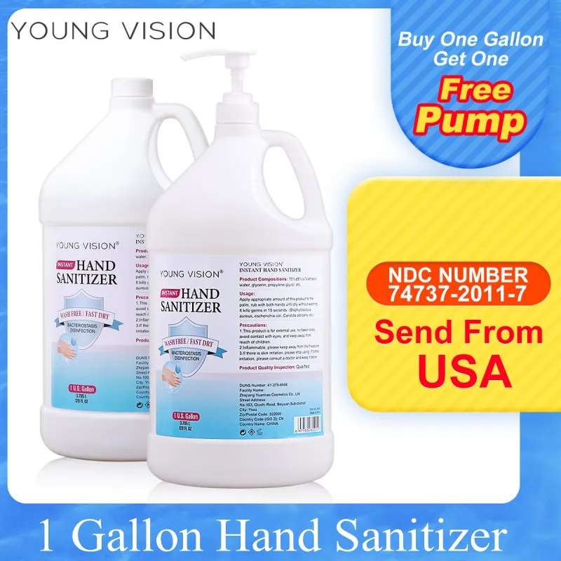 YOUNG VISION 75% Gel désinfectant pour les mains à base d'alcool Gel de lavage des mains désinfectant jetable sans eau savons portables pour les mains désinfectant