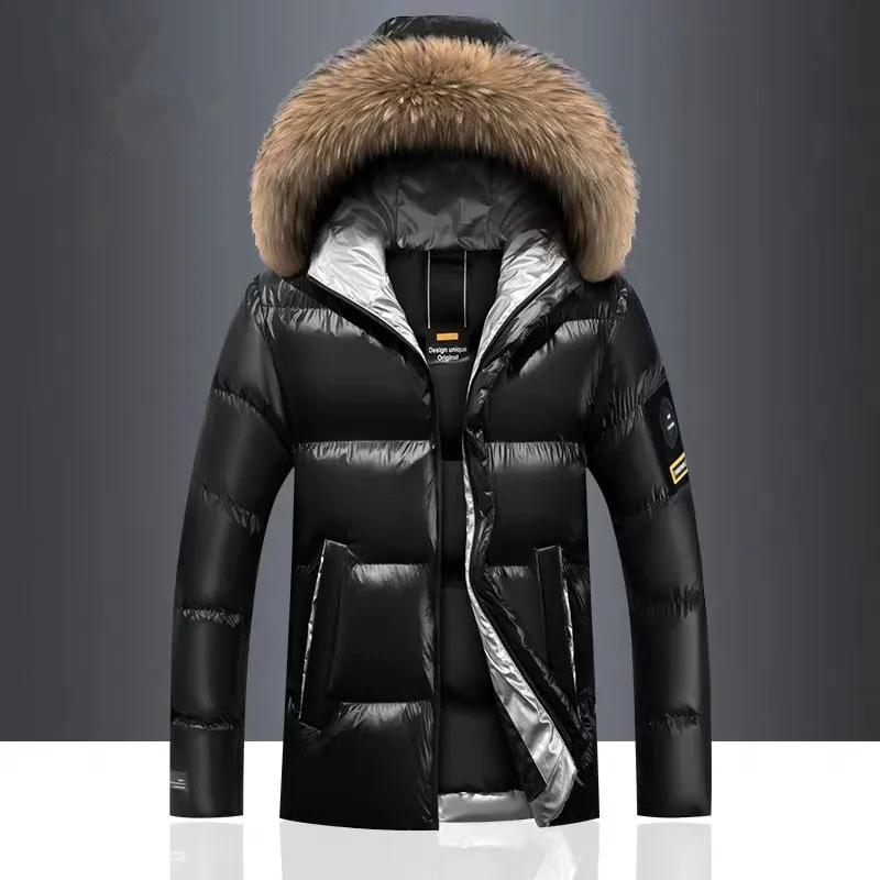 ブランドの冬の男性のコート暖かい厚い雄のジャケットの防風の毛皮のフード付きパーカー男性オーバーコートのメンズの衣類4xl