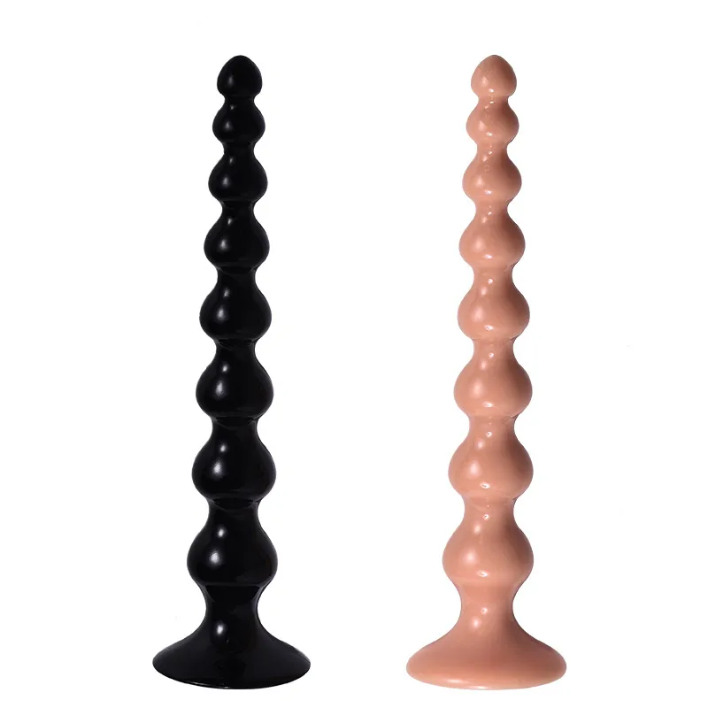 36cm långa små anal pärlor silikon buttplugg med sugkopp analbollar sexleksaker för kvinna gay man prostata massage j1620