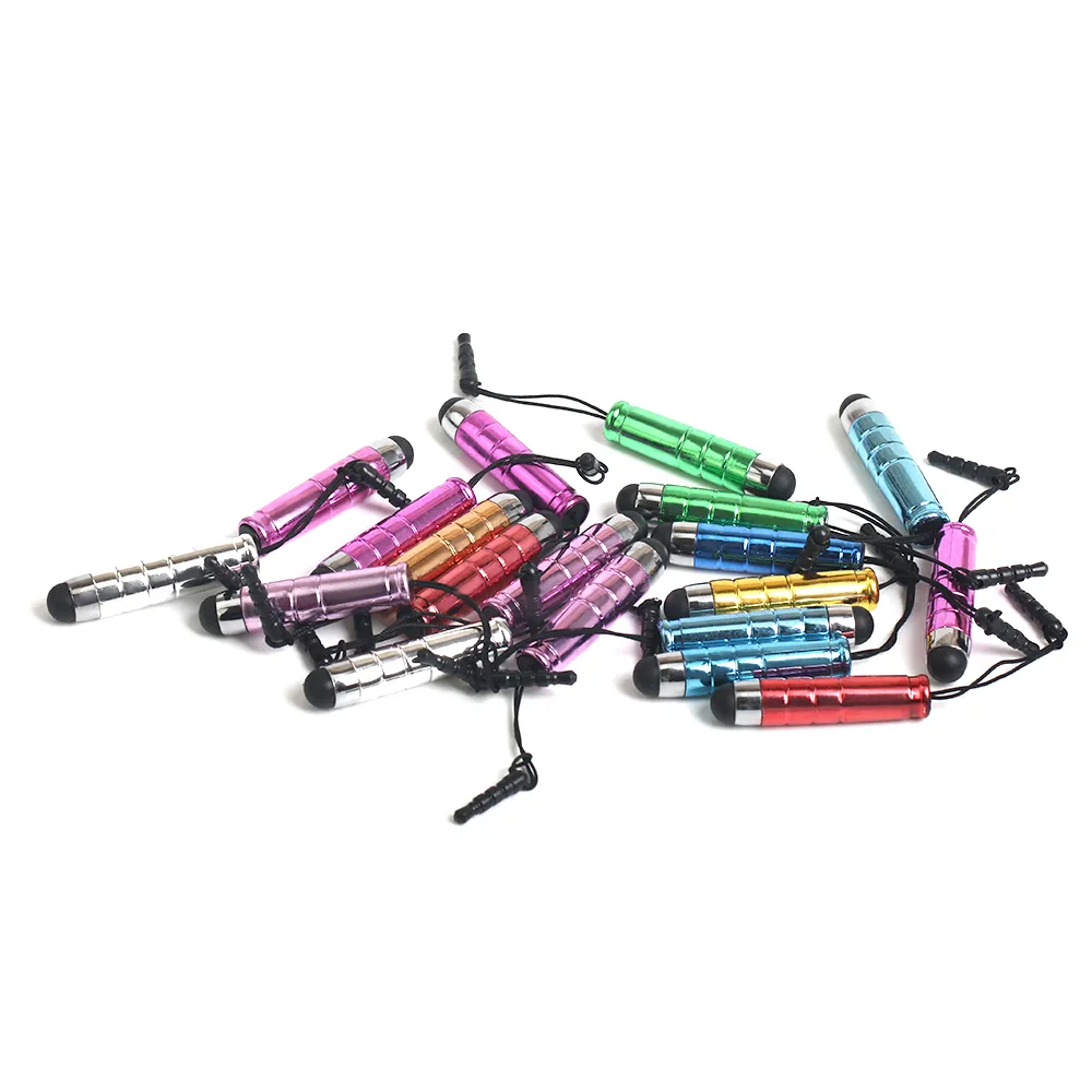 Mini Capacitive touch Screen Plastic Stylus Pen Pens 11 Colors For mobile phone tablet pc