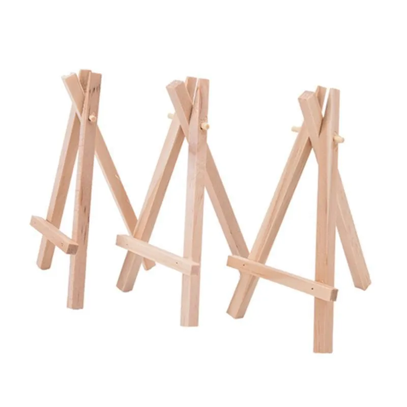 8x15cm Natural Wooden Mini Tripod Easel Mini Display Stand for Wedding Place Name Holder Menu Board Minis Tripod Easel Mini Display Stand