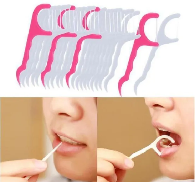 Cena fabryczna Dental Floss Picks Woskowane zęby Doustne Pielęgnacja Triple Clean Dental Floss Picks Woskowane zęby XB1