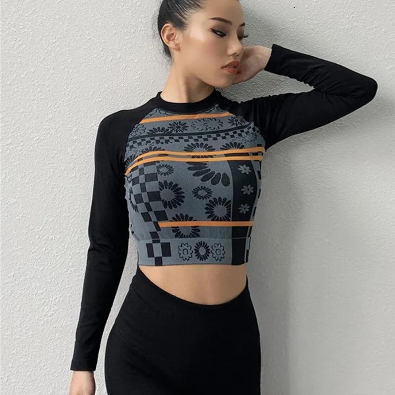 Printed Long Sleeve Crop Top For Women Ideal For Gym, Yoga, Running And  Female Fitness Sexy And Comfortable Sportswear From Gbnb, $21.08
