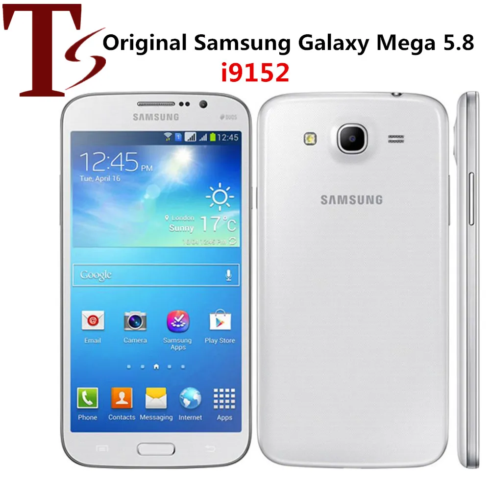 Überholte, originale Samsung Galaxy Mega 5.8 i9152-Telefone, Dual-SIM, DualCore, 1,5 GB RAM, 8 GB ROM, 8 MP, 3G, entsperrtes Android-Telefon