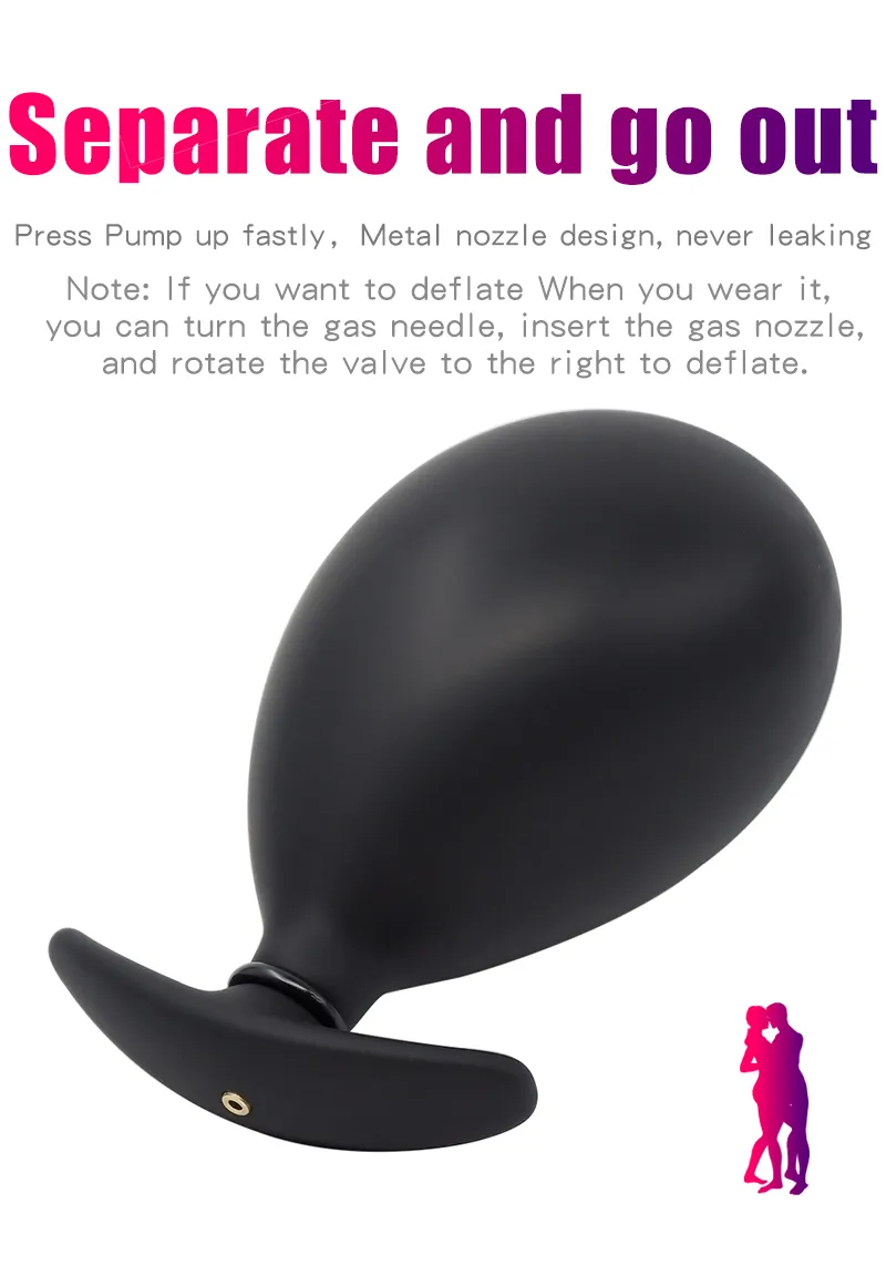 Adult Diary Silicone Inflatable Anal Plug Soft... From Ruiqi04, $12.56