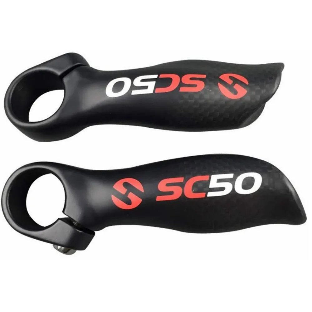 TOSEEK SC50 3K Matte Carbon Fiber Mountain Bike Bar Ends 22.2mm