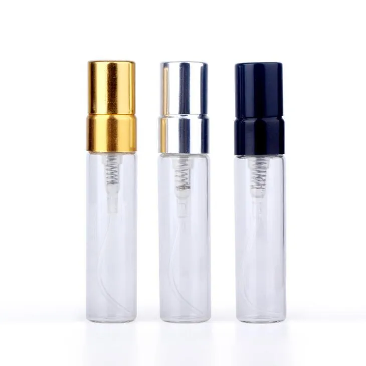 2017 Nuevo 5 ml Mini Botellas de spray de perfume de vidrio portátil Atomizador Envases cosméticos vacíos recargables para viajes LX2368