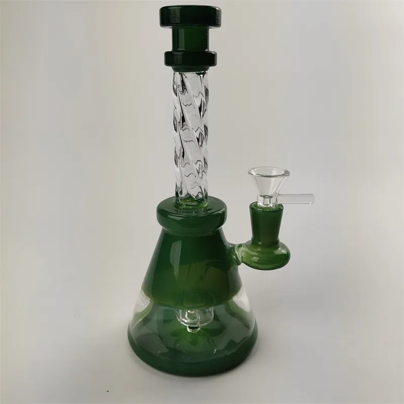 Emerald Glass Smoking Water Pipes Hookahs Oil Dab Rig 8.3Im Tall Matrix Birdcage Perc Bong Beaker
