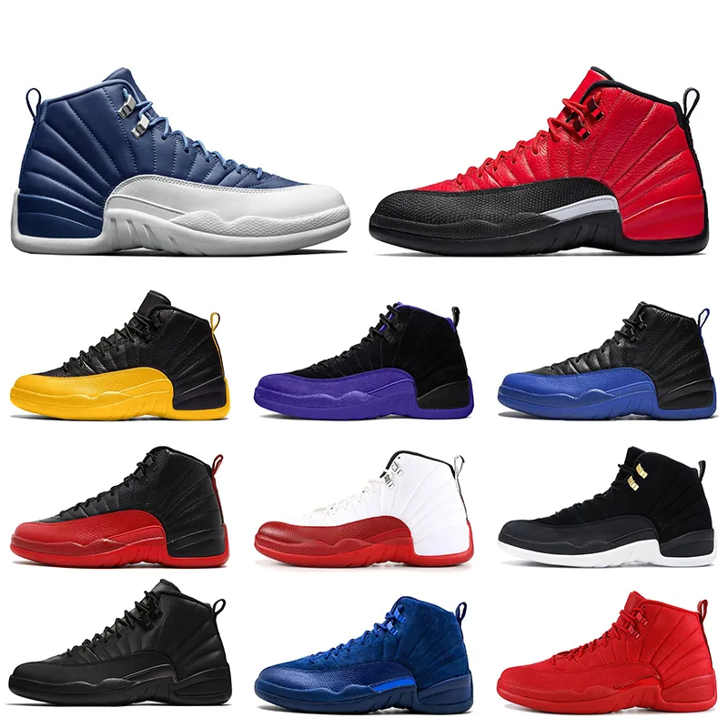 nike air retro jordan 12 2020 ستون بلو 12 عكس لعبة الانفلونزا 12 12 ثانية Jumpman رجل أحذية كرة السلة XII أعلى جودة جامعة الذهب جلدية المدربين رياضية